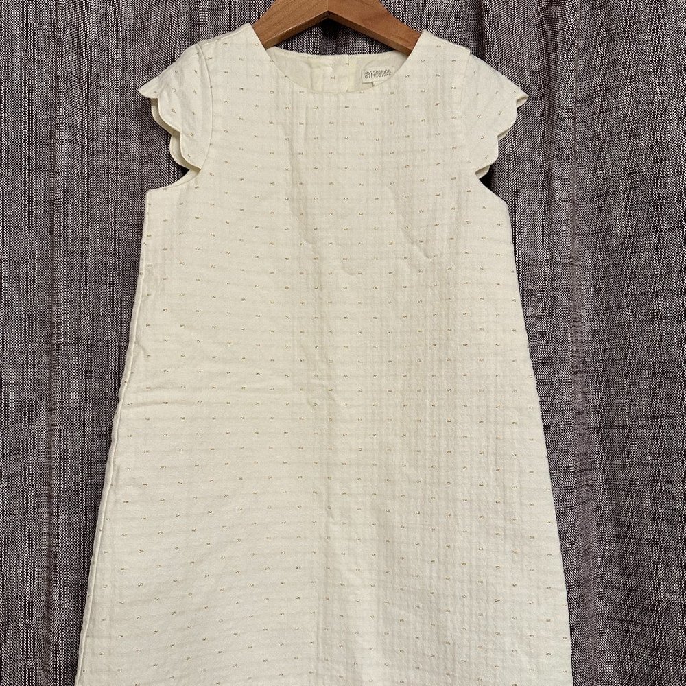 Gymboree Kids White and Gold Dress